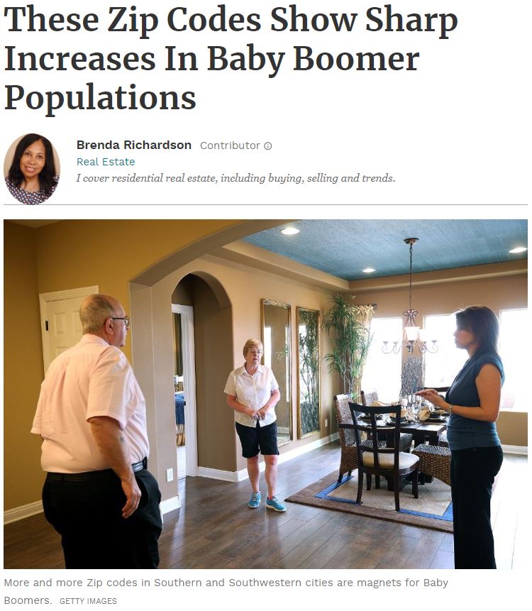 Boomers Move to Southwest U.S.
