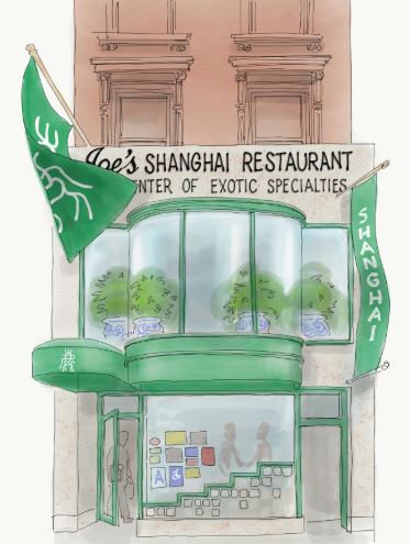 Joes Shanghai Restaurant Illustration by Jennifer Tobias MOMA 2019