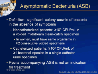 Asymtomatic Bacteriuria Definition