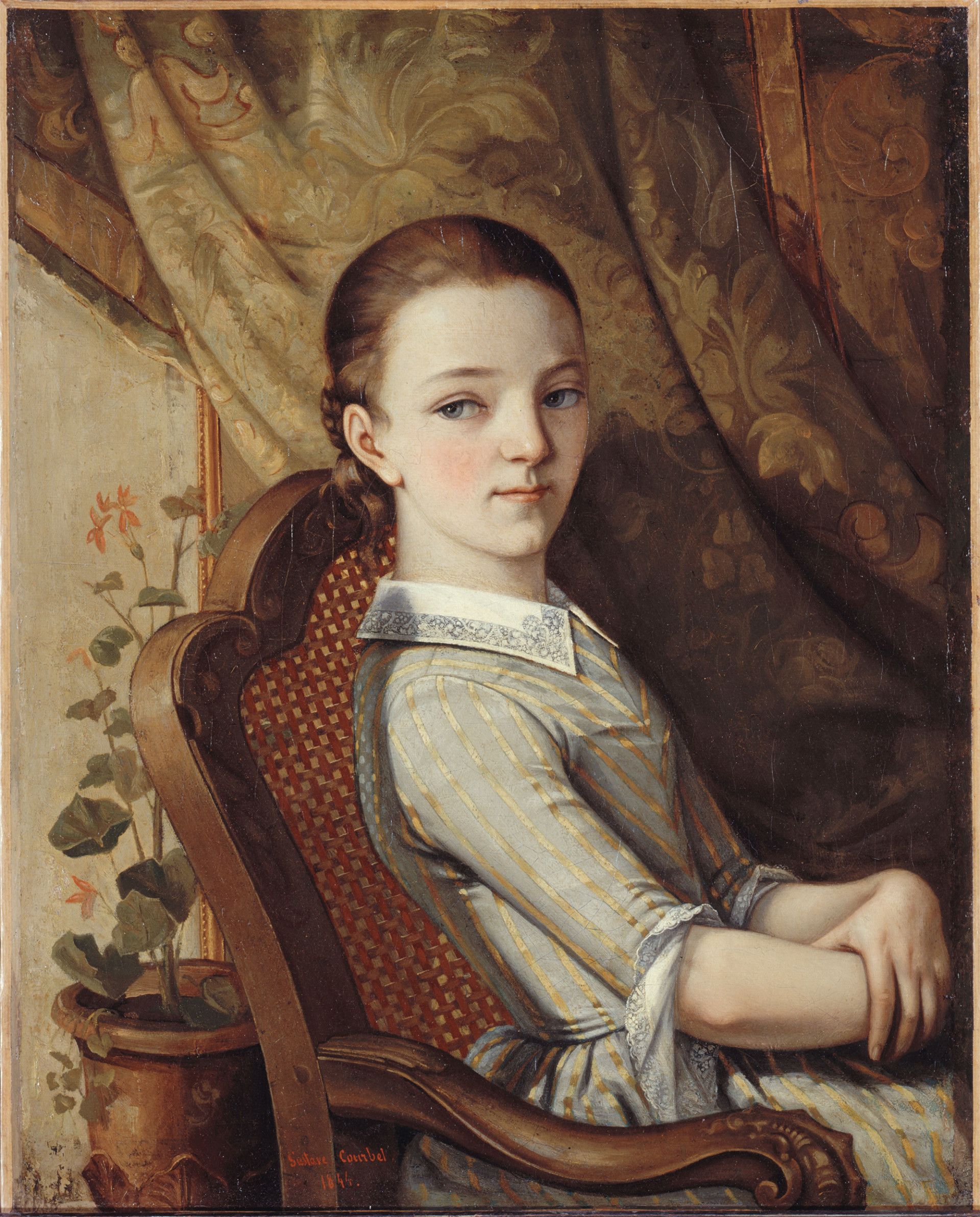 Portrait of Juliette Courbet by Gustave Courbet (1844)