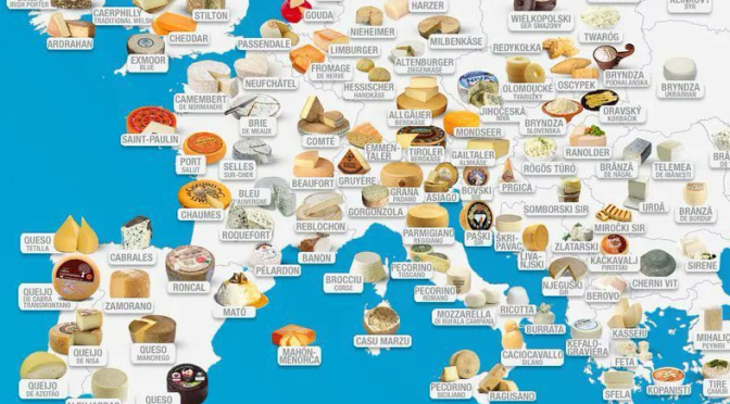 Infographic: ‘Cheese Map’ Of Europe (TasteAtlas)